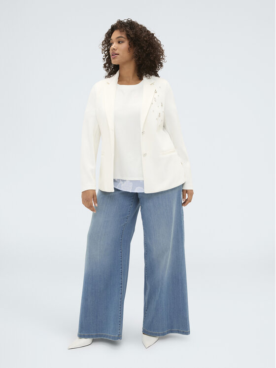 Fiorella Rubino Fiorella Rubino Giacca di transizione R805L000341N011 Bianco Regular Fit