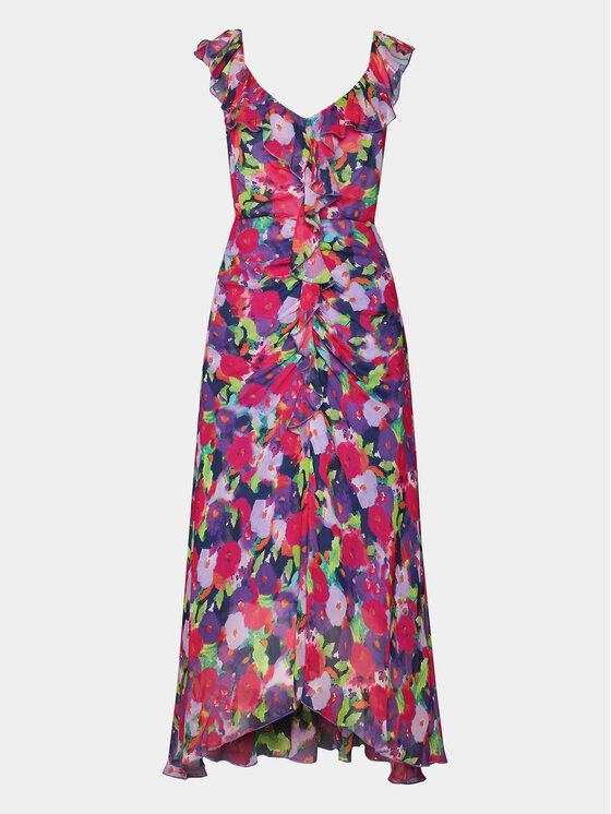 Nissa Nissa Sukienka letnia RC14754 Kolorowy Regular Fit