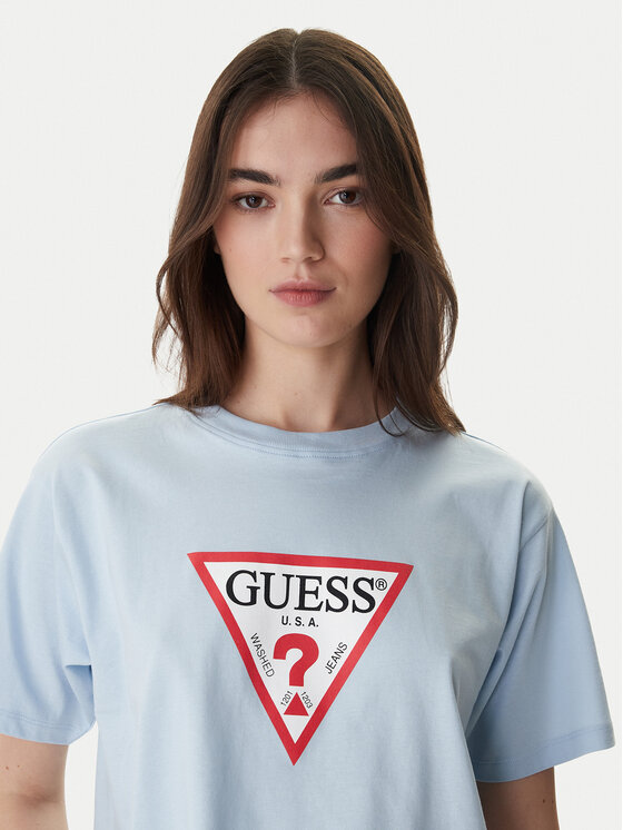 Guess Jeans Guess Jeans T-Shirt W4YI73 K8HM0 Γαλάζιο Regular Fit