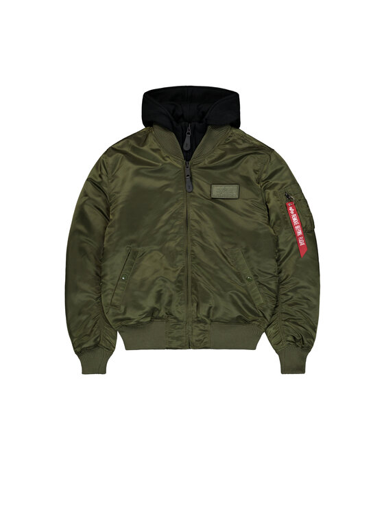 Alpha Industries Alpha Industries Kurtka bomber MA-1 D-Tec Hood Bomber Jacket Zielony Slim Fit