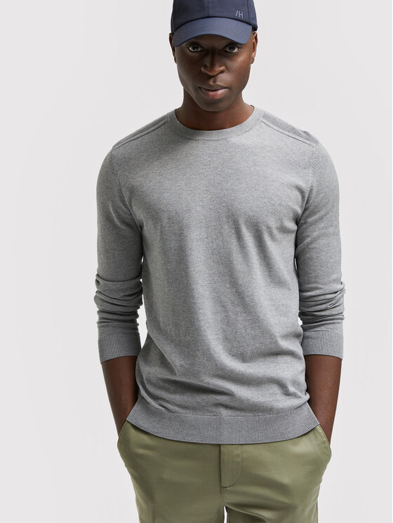 Selected Homme Selected Homme Пуловер Berg 16074682 Сив Regular Fit