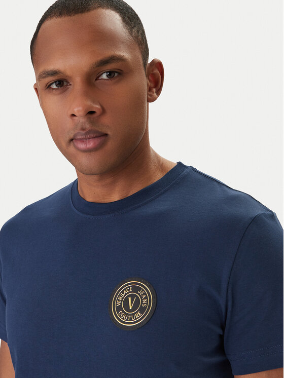 Versace Jeans Couture Versace Jeans Couture T-Shirt 80GAHT03 CJ00T Niebieski Regular Fit
