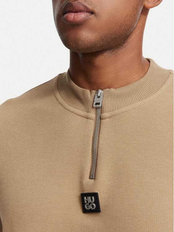 HUGO HUGO Tričko Dabi 50563018 Tmavo béžová Regular Fit