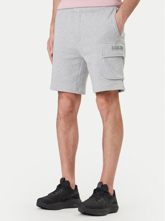 Napapijri Napapijri Sportshorts N-Box Logo NP0A4I59 Grau Relaxed Fit