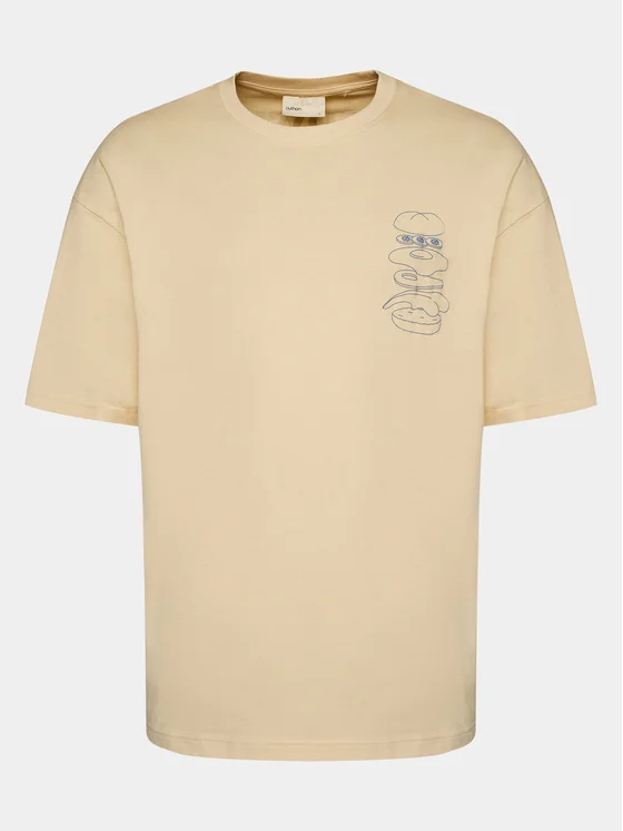 Outhorn T-Shirt OTHAW23TTSHM0857 Gelb Regular Fit