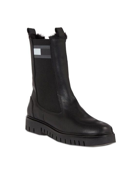 Tommy Jeans Tommy Jeans Μποτάκια με λάστιχο Tjw Warmlined Chelsea Boot EN0EN02313 Μαύρο