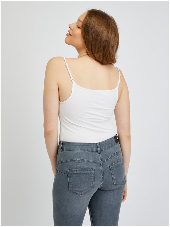 Orsay Orsay Tank top 104160000000__XL Biały Regular Fit