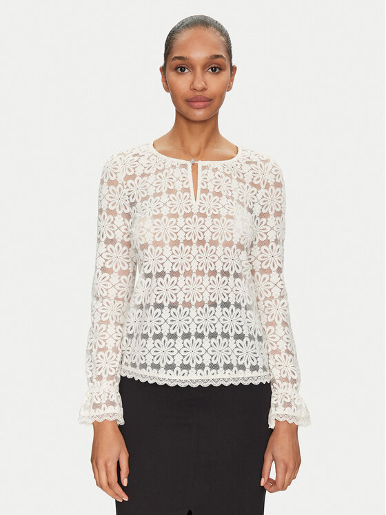 Morgan Morgan Bluse 251-TFLEUR Écru Regular Fit