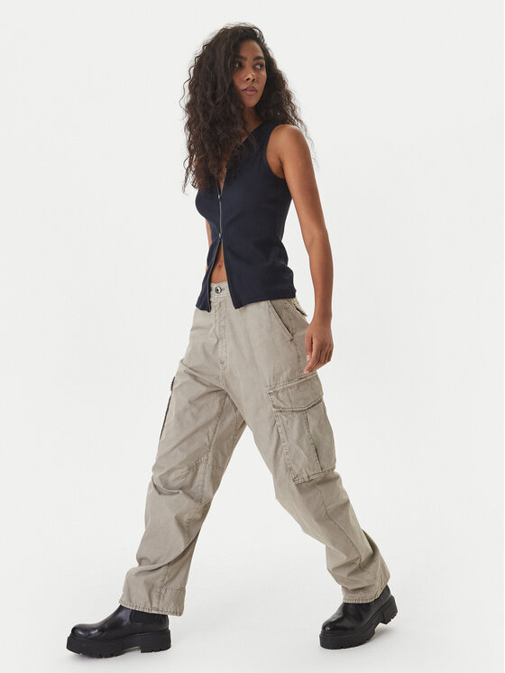 G-Star Raw G-Star Raw Текстилни панталони D28756-D388 Бежов Boyfriend Fit