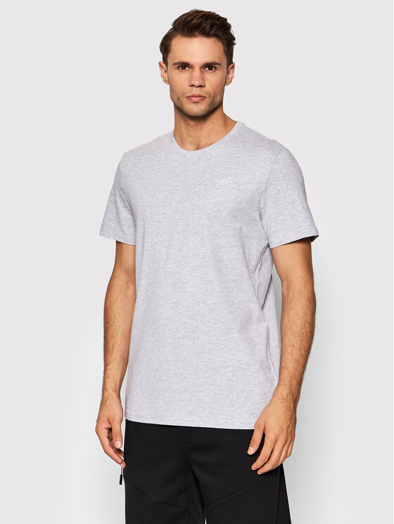 4F 4F T-Shirt NOSH4-TSM352 Szary Regular Fit