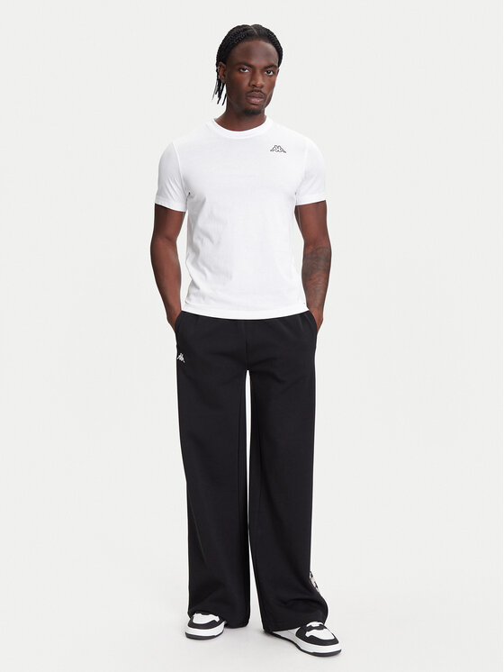 Kappa Kappa Tričko Logo Korpo Cafers 304J150 Biela Slim Fit