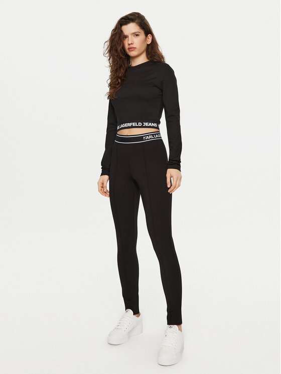 KARL LAGERFELD KARL LAGERFELD Legginsy A1W10068 Czarny Slim Fit