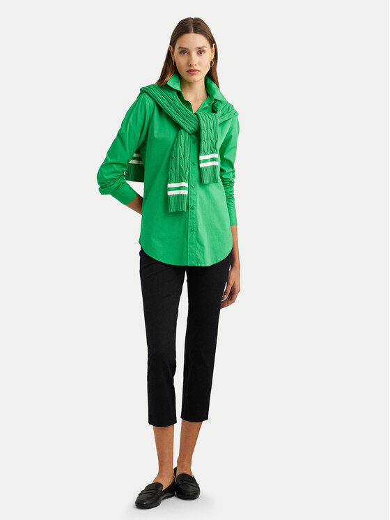 LAUREN RALPH LAUREN LAUREN RALPH LAUREN Hlače iz tkanine Skinny Fit Streç Pantolon 200687713003 Črna Regular Fit