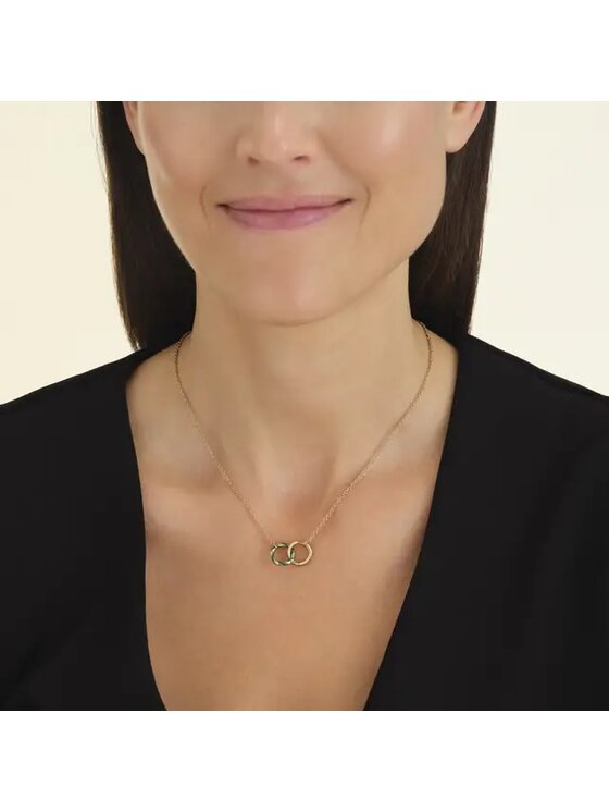 Rosefield Rosefield Naszyjnik Emerald Duo Necklace Złoty