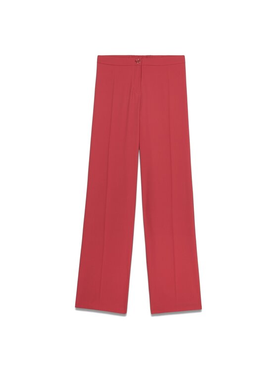 Oltre Oltre Pantaloni di tessuto P295R108420N006 Rosso Baggy Fit