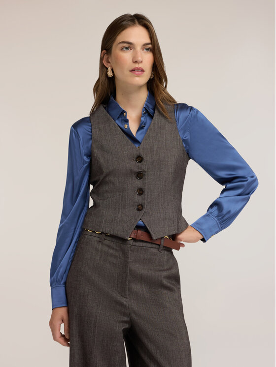 Motivi Motivi Koszula L030Q100100N0V2 Szary Slim Fit
