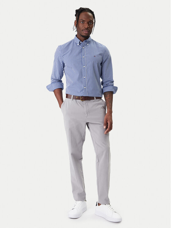 Tommy Hilfiger Tommy Hilfiger Cămașă Gingham MW0MW41713 Albastru Regular Fit