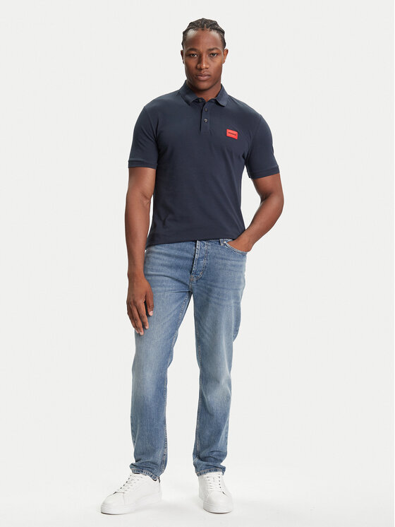 HUGO Hugo Polo majica Dereso222 50466202 Mornarsko modra Slim Fit