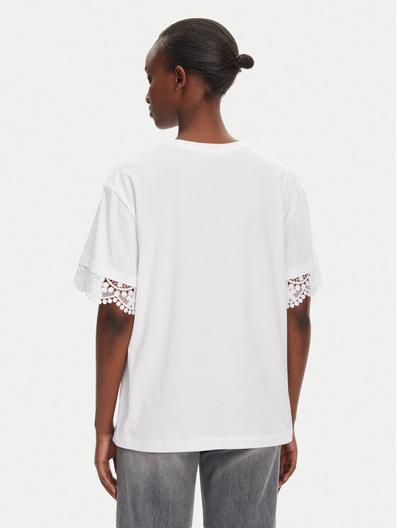 TWINSET TWINSET Tricou 251TT2410 Alb Relaxed Fit
