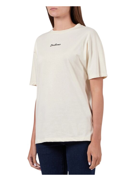 DISCLAIMER DISCLAIMER T-shirt 24ids54659-latte Bianco Regular Fit
