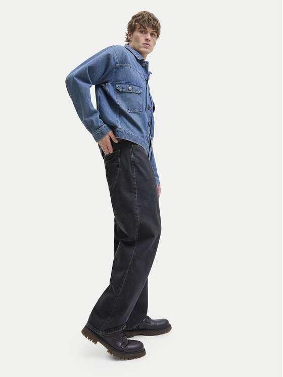 Jack & Jones Jack&Jones Džinsi Alex 12252762 Melns Baggy Fit