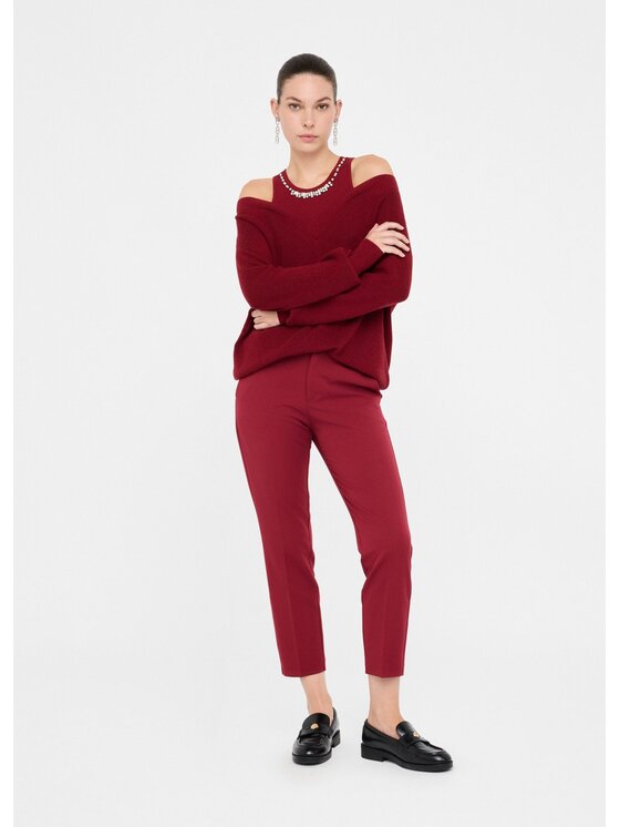 Liu Jo Liu Jo Pantaloni di tessuto MF5136TS22491650 Rosso Regular Fit