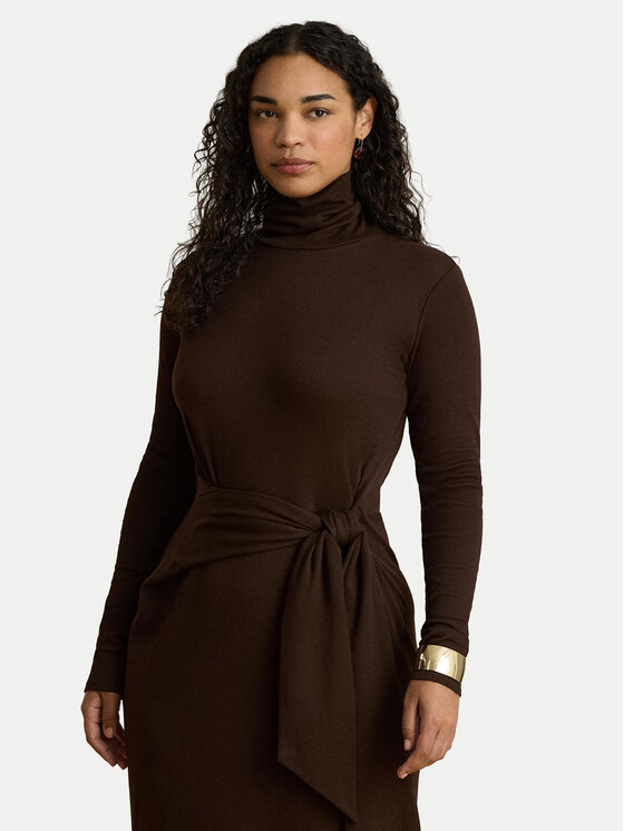 LAUREN RALPH LAUREN LAUREN RALPH LAUREN Трикотажна сукня 200980028501 Темно-коричневий Slim Fit