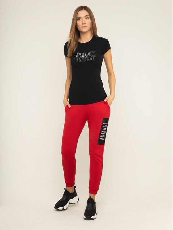 Armani Exchange Armani Exchange Teplákové nohavice 6GYP76 YJE5Z 1469 Červená Regular Fit