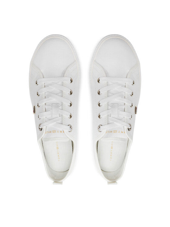 Tommy Hilfiger Tommy Hilfiger Tenisky Vulc Canvas Sneaker FW0FW08063 Biela