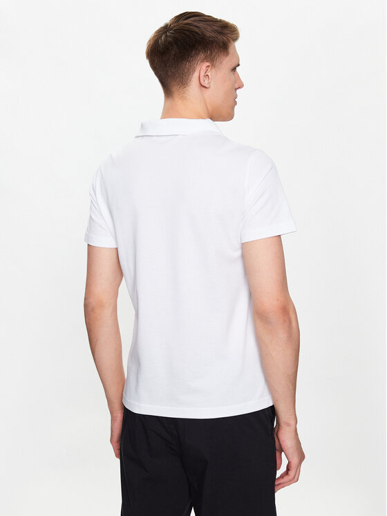 Trussardi Trussardi Тениска с яка и копчета Emboidered 52T00712 Бял Regular Fit