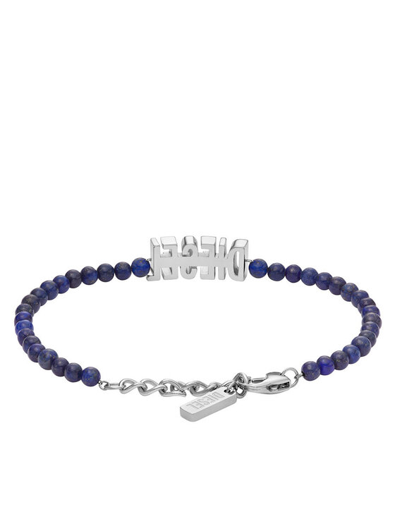 Diesel Diesel Zapestnica Blue Agate Beaded Bracelet DX1544040 Modra