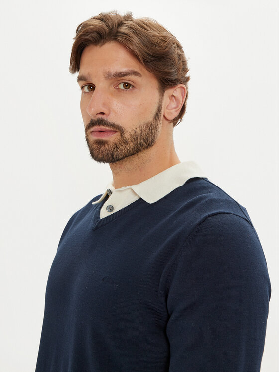 s.Oliver s.Oliver Džemper 2143174 Tamnoplava Regular Fit