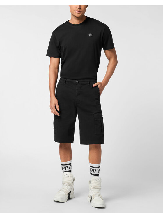 PHILIPP PLEIN PHILIPP PLEIN Szorty materiałowe 27863 Czarny Regular Fit