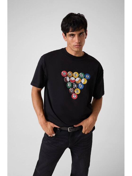 Guess Jeans Guess Jeans T-Shirt 184116 Czarny Classic Fit