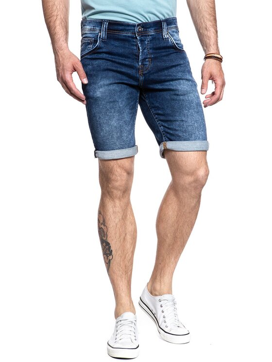 Mustang Mustang Pantaloncini di jeans CHICAGO SHORT Blu Regular Fit