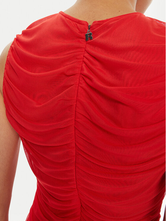 ROTATE ROTATE Φόρεμα κοκτέιλ 114437 Κόκκινο Slim Fit
