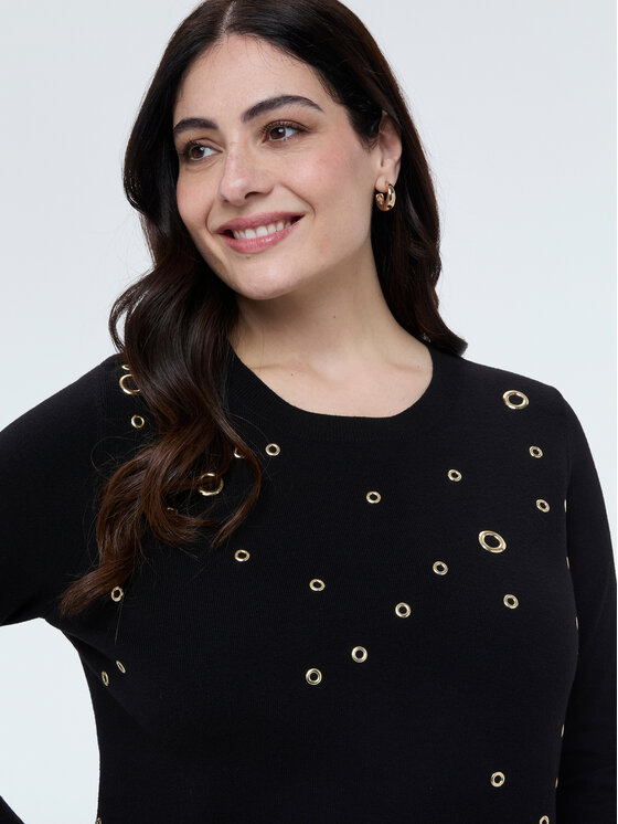 Fiorella Rubino Fiorella Rubino Sweter M250L008455N033 Czarny Regular Fit