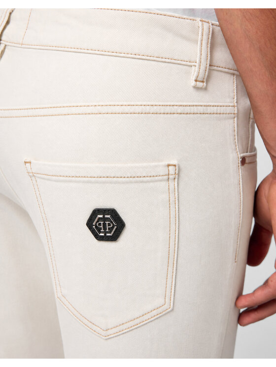 PHILIPP PLEIN PHILIPP PLEIN Jeansy 30580 Biały Slim Fit