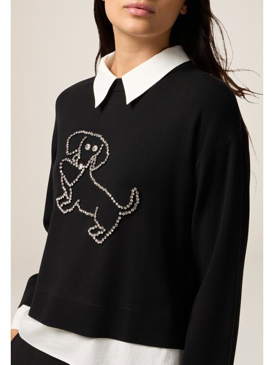 Oltre Oltre Maglione M328J005068N0Z3 Nero Regular Fit