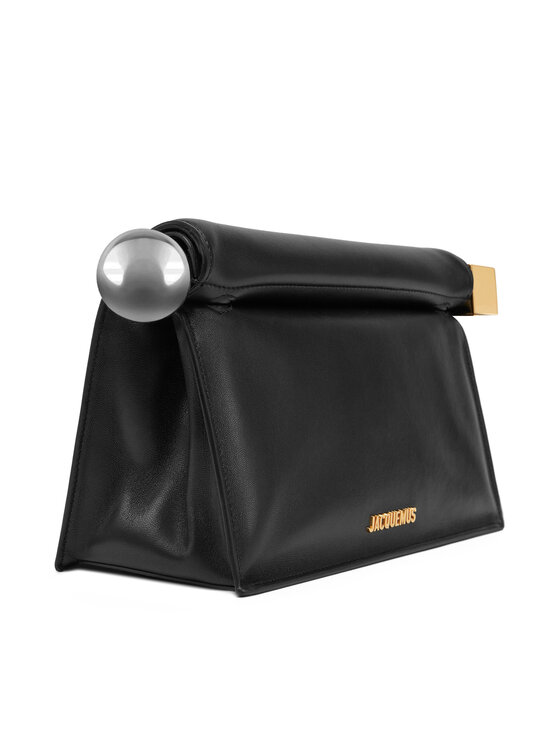 JACQUEMUS JACQUEMUS Torbica La Pochette Rond Carre 24E233BA356-3171 Crna