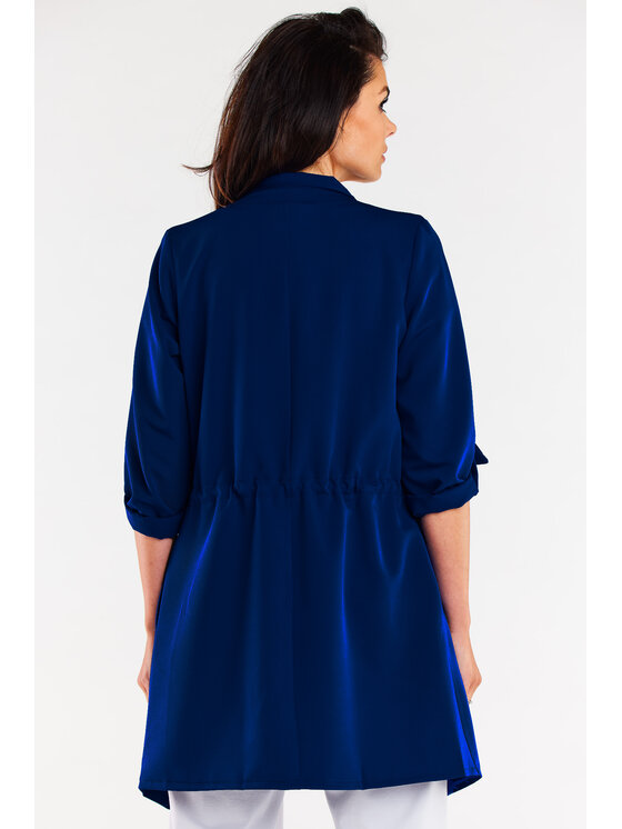 Awama Awama Marynarka A335 Granatowy Basic Fit