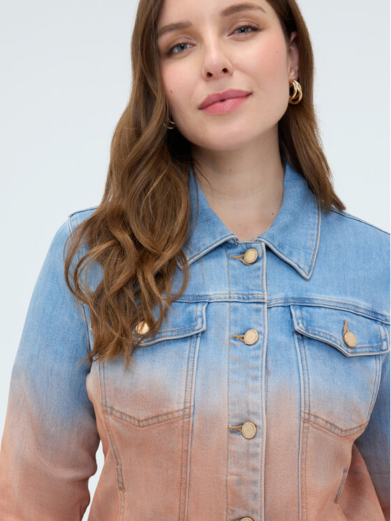 Fiorella Rubino Fiorella Rubino Kurtka jeansowa R403T001295N024 Turkusowy Baggy Fit