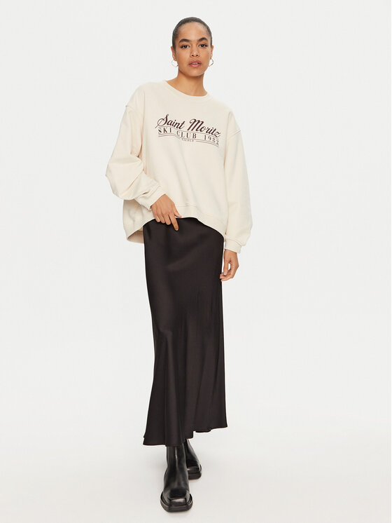 ViCOLO ViCOLO Mikina RS0057 Écru Relaxed Fit