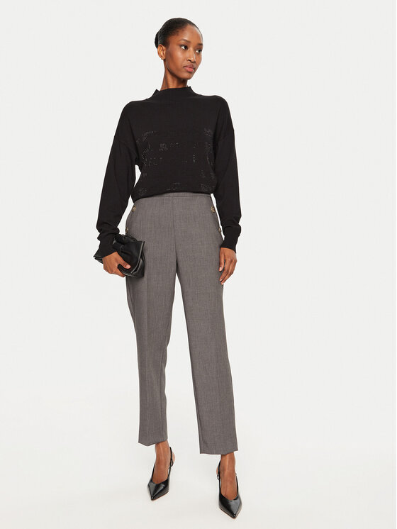 LOLA CASADEMUNT LOLA CASADEMUNT Штани з тканини MF2414022 011 Сірий Regular Fit