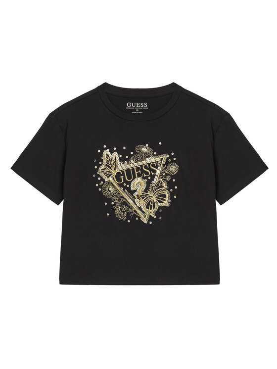 Dziewczęcy T-Shirt Guess, Rozmiar 14Y, Czarny, J5YI35 K6YW4