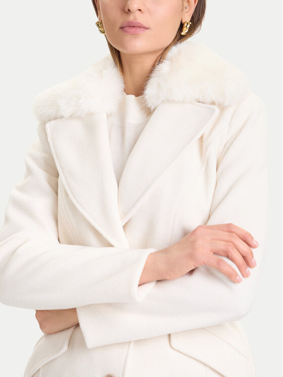 Guess Guess Демісезонний плащ W5BL25 W2672 Écru Regular Fit