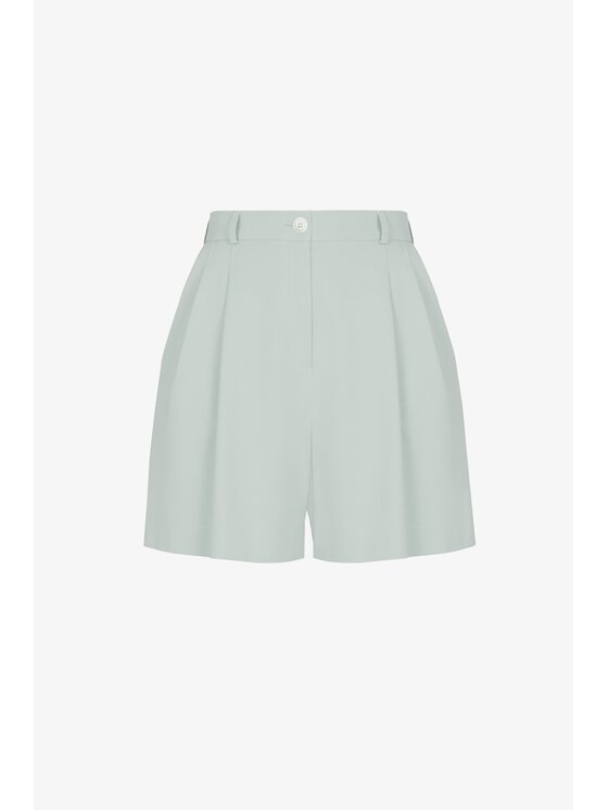 LE POSSÉ LE POSSÉ Pantaloncini di tessuto SGZWS Verde chiaro Regular Fit