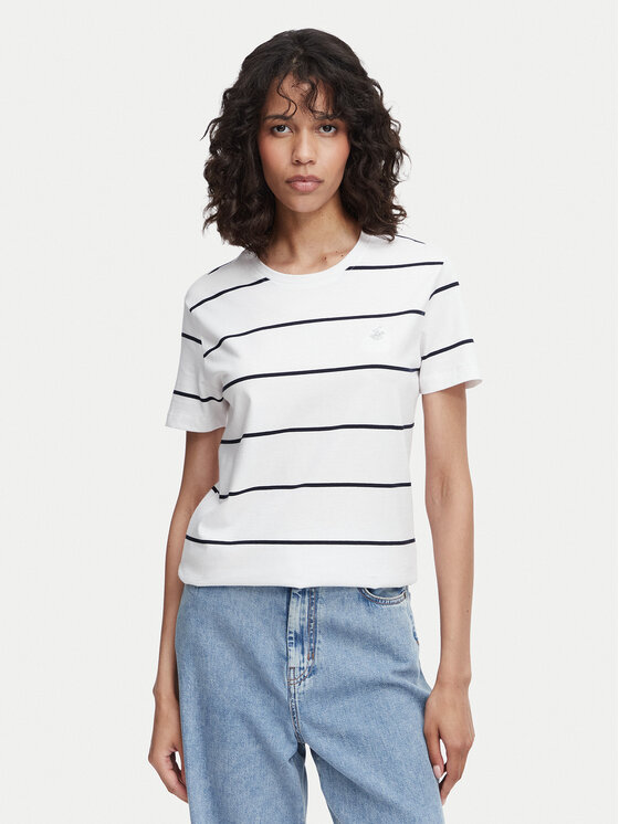 Beverly Hills Polo Club Tricou P-SS26W-TS0162 Alb Regular Fit