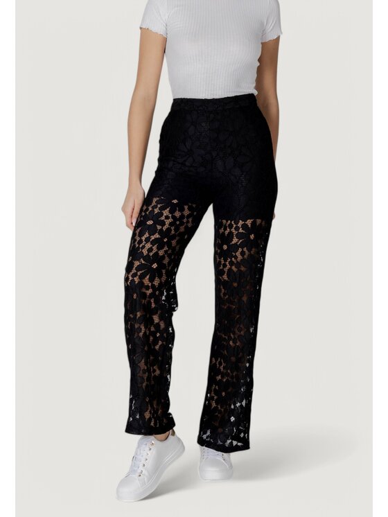 Spodnie damskie Desigual, Rozmiar M, Czarne, PANT/LACELONG