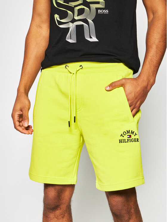 Tommy Hilfiger Tommy Hilfiger Αθλητικό σορτς Basic Embroidery MW0MW12310 Πράσινο Regular Fit